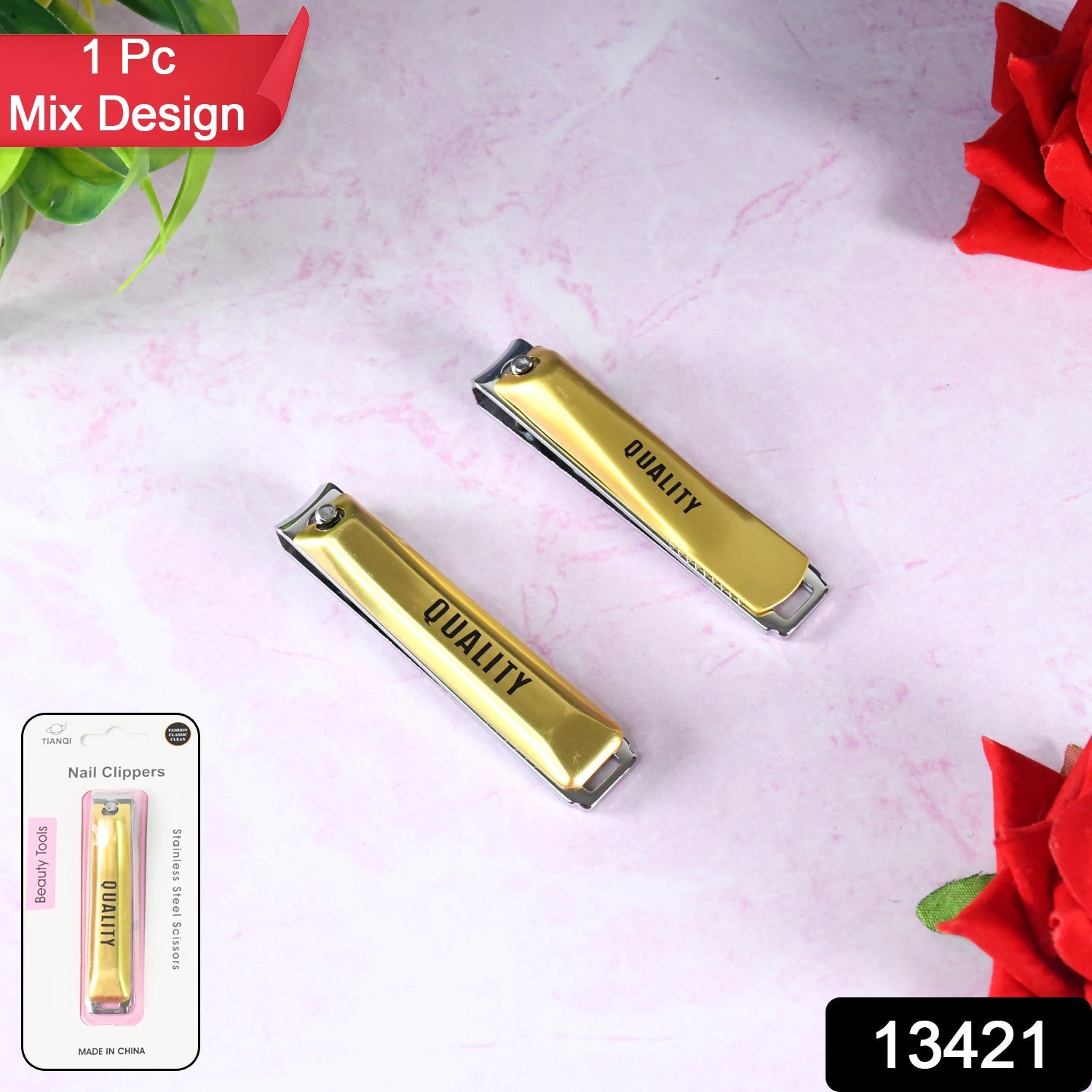 Stainless Steel Folding Portable Large Nail Clippers with Nail File (1 Pc / Mix Design) Stainless Steel Folding Portable Large Nail Clippers with Nail File (1 Pc / Mix Design)